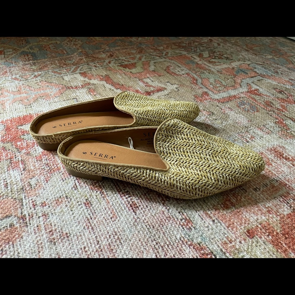 Serra brand woven mules. Size 9. Brand new- Never worn!